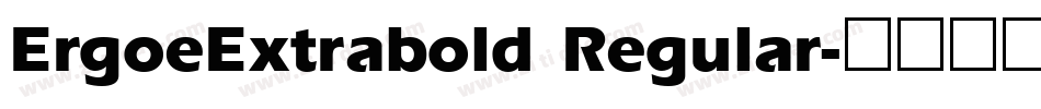 ErgoeExtrabold Regular字体转换